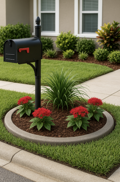 curb appeal mailbox landscaping